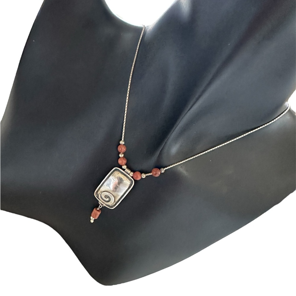 Silpada Sandstone and Sterling Silver Pendant and Necklace